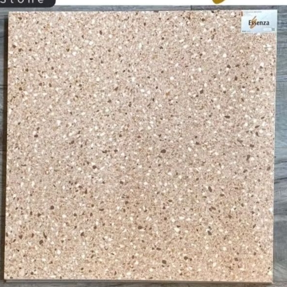 Granit Lantai 60x60 Essenza Terrazo Brown Matt