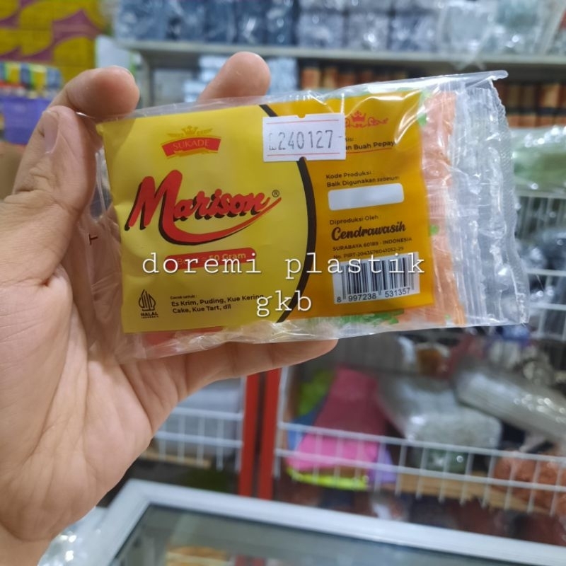 

Sukade Marison Warna Warni Per Pack Ecer / Topping Buah Pepaya Kering / Buah Kering Untuk Bolu