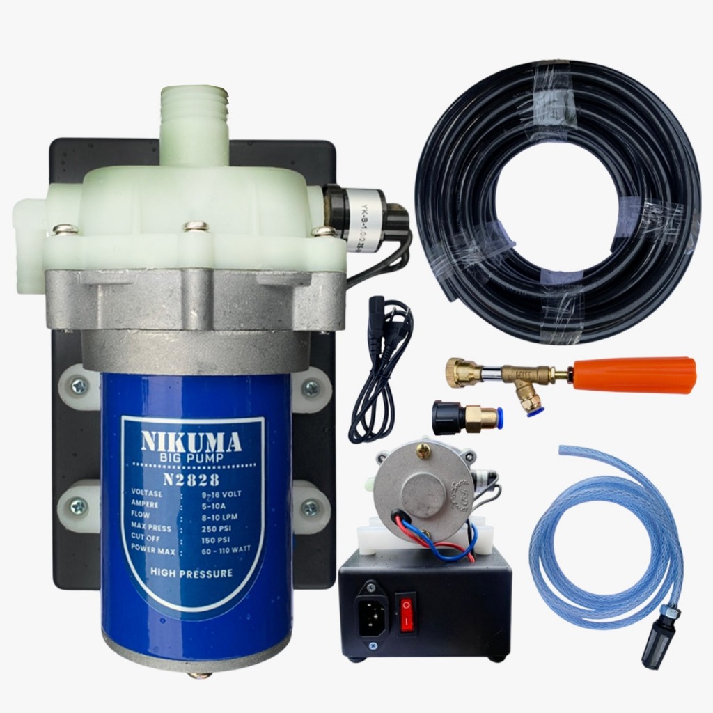 Paket Cuci Motor Mobil Cuci AC Pompa DC 12V Big Pump 250 PSI 100 Watt