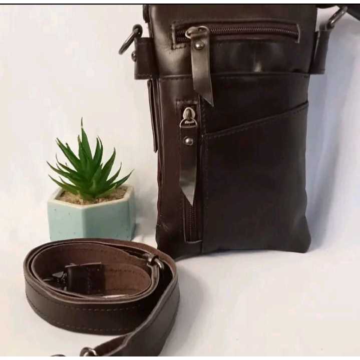 TAS KULIT SELEMPANG KECIL/PRIA/ORIGINAL/HANBAG/TERBARU/COSTUM NAMA,LOGO/TAS