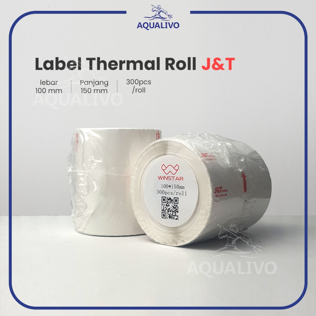 

Label Thermal 4X6 J&T 2 Rangkap 100x150 mm 300pcs Sticker Resi JNT