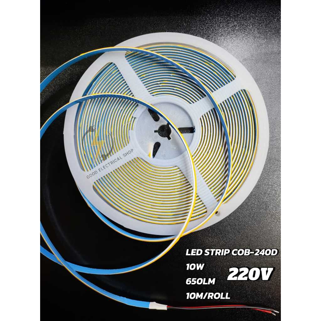 LED STRIP COB 10W 220V 10M/ROLL 650LM LED STRIP 2200K