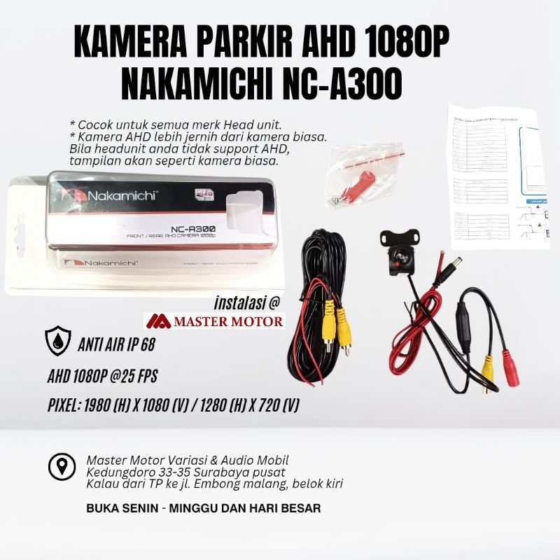 Bisa pasang Kamera Parkir AHD NAKAMICHI NC A300 1080p semua mobil Kamera Belakang Mundur HD Rearcam 