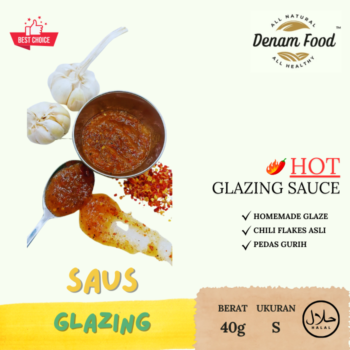 

Saus Glazing Homemade - Pedas Gurih, ukuran (40 gr, 80 gr, 120 gr) NO PENGAWET