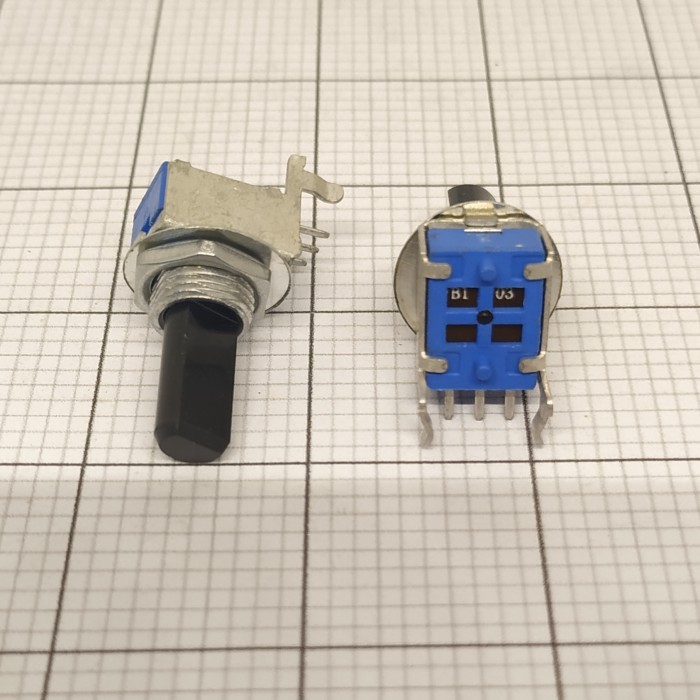 Potensio 3pin Biru B103 Drat / Potensio 3 pin Biru B 103 drat / Potensio 3pin Biru 10k