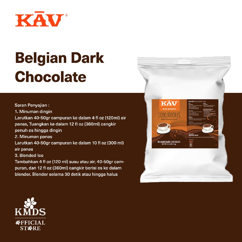 

KAV BELGIAN DARK CHOCOLATE 1KG