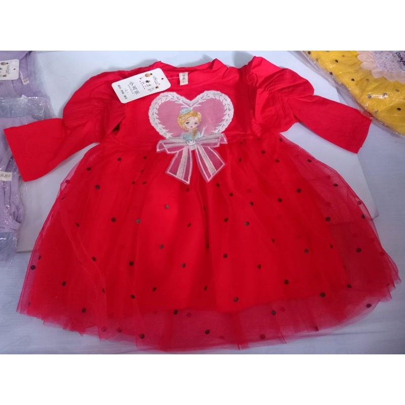 Dress Pesta Anak Perempuan Gaun Anak Cewek Baju Import Lengan Panjang