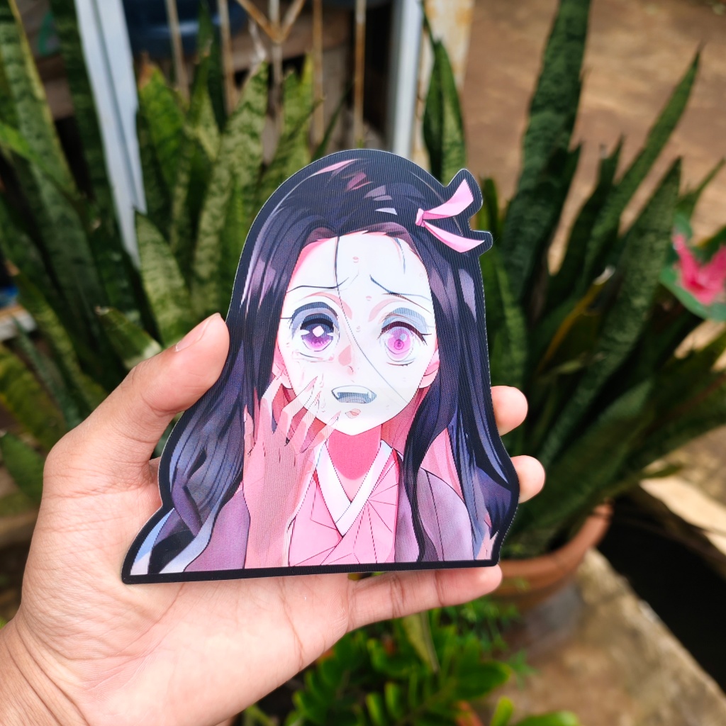 

Stiker Anime 3D Motion Lenticular Nezuko Sticker Anime