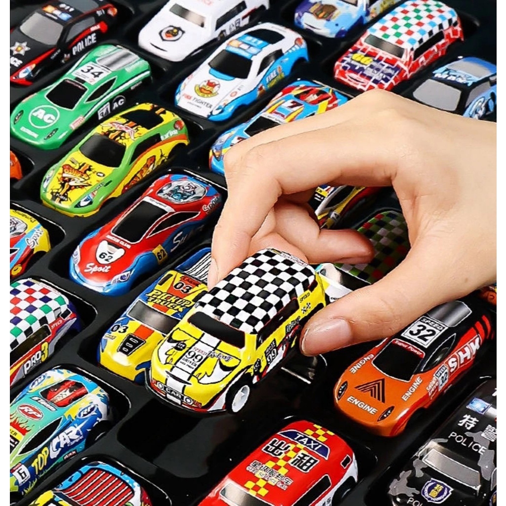

MOBIL MINI Mainan Anak Pullback Mix Colorfull Racing Car Besi Mini Cars Kids Toys