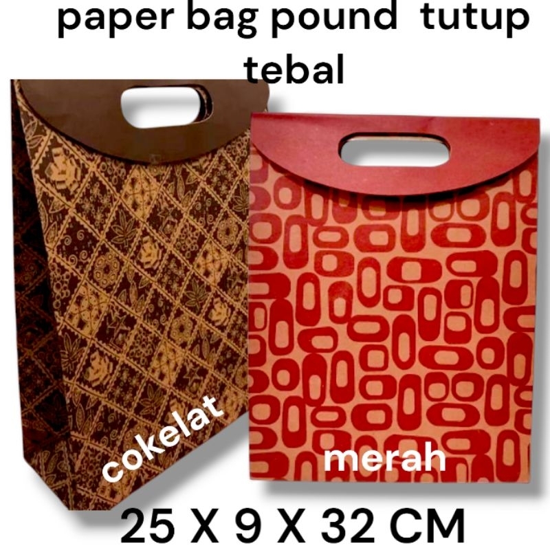 

PAPERBAG POUND TUTUP MOTIF | PAPER BAG KADO [BAHAN TEBAL]