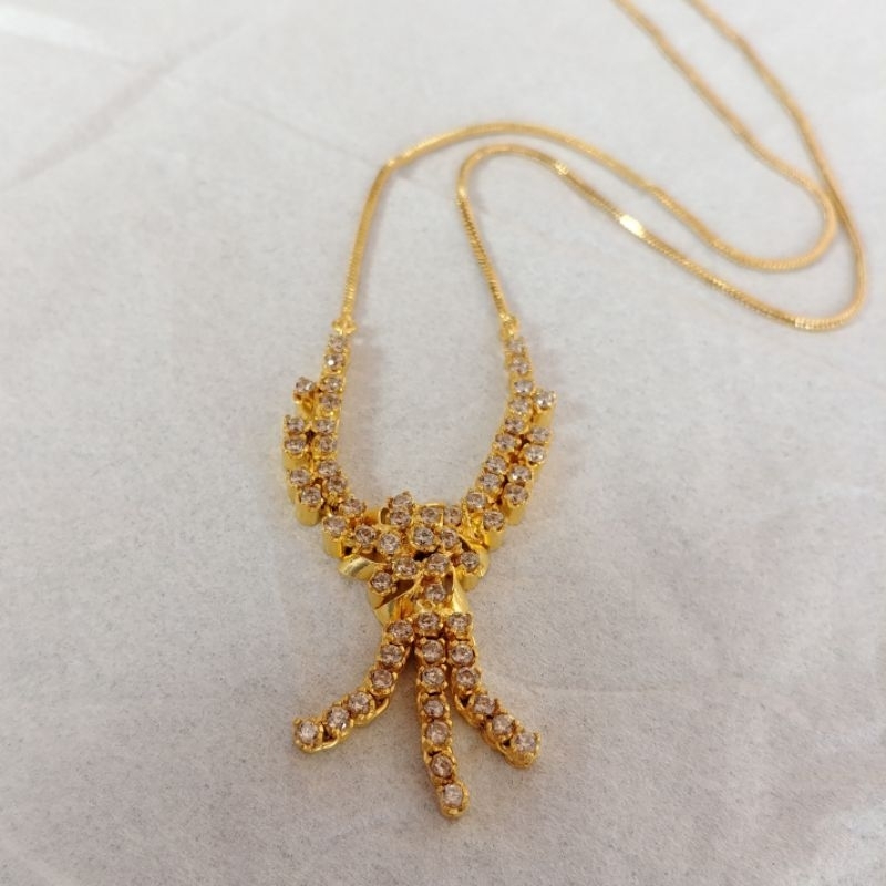 Kalung Koyek Tura Siput Mata Minyak Lapis Emas Goldplated