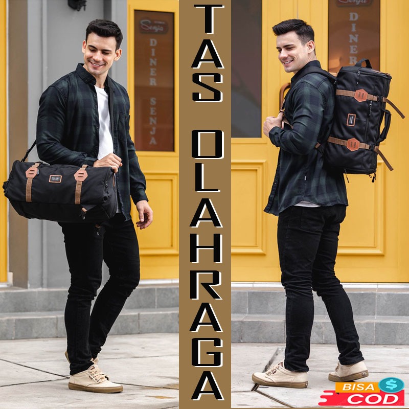 Promo tas gym tas travel duffell bag kualitas Premium original branded tas mudik pria multy fungsi t