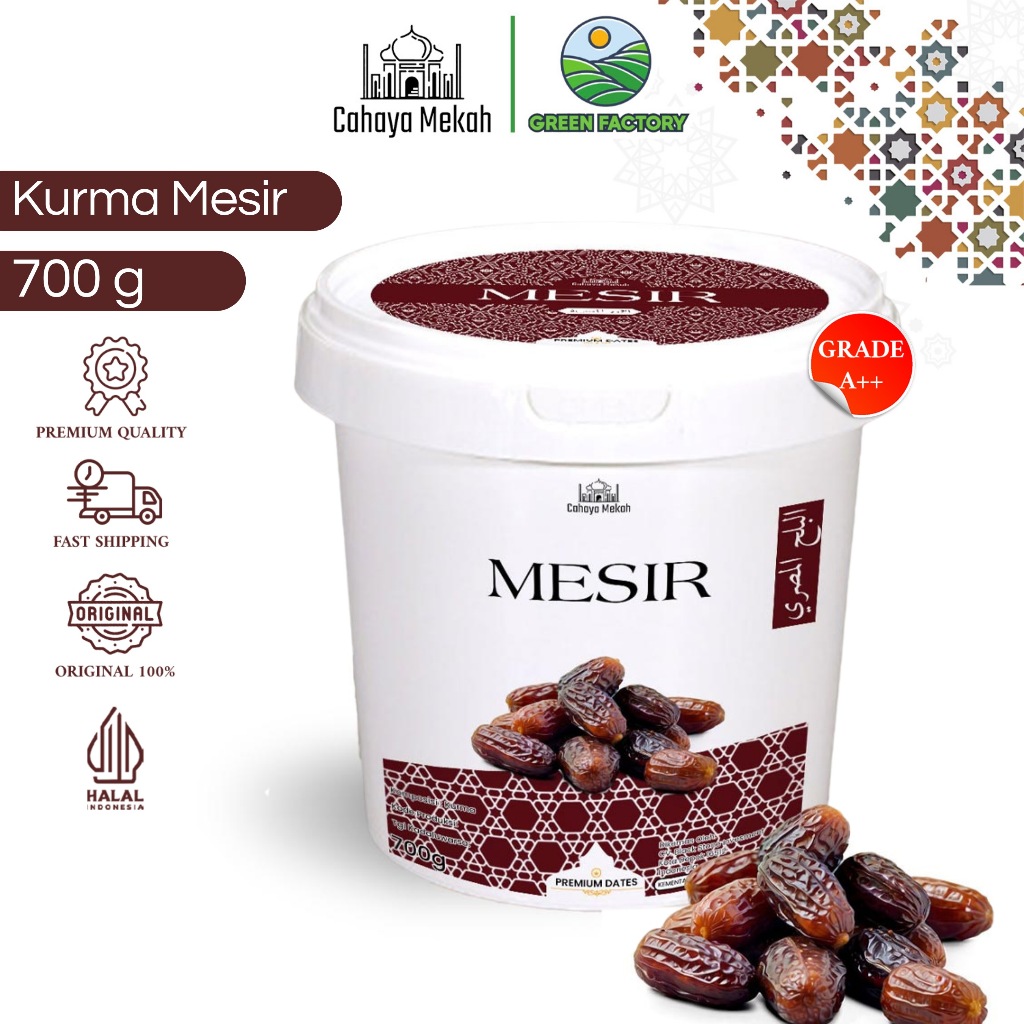 

Cahaya Mekah Kurma Mesir Ember 700gr