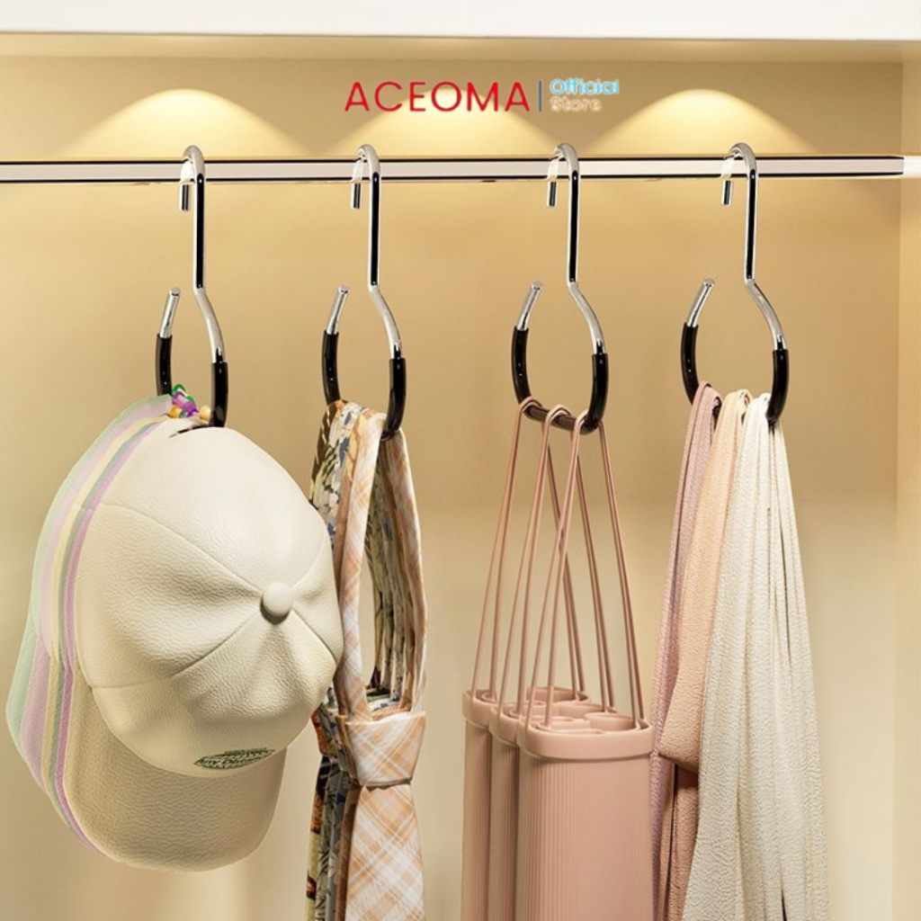 Gantungan Hanger Hook Cantolan Lemari Topi Tas Syal Hijab Multifungsi Serbaguna  Rak Organizer Plast