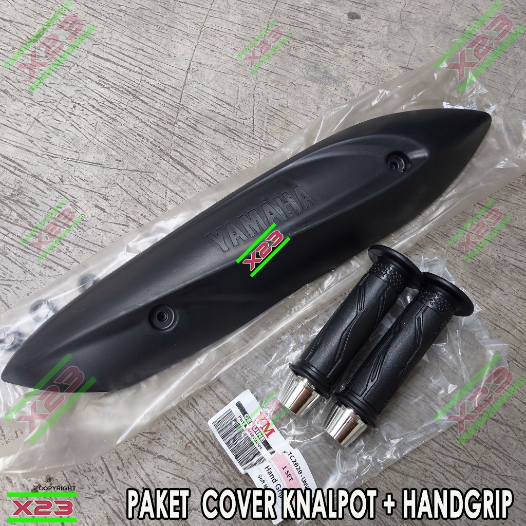 Cover knalpot mio sporty + handgrip yamaha mio sporty