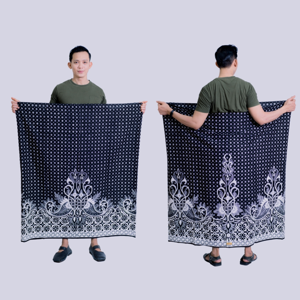 Sarung Batik Handmade Original Hitam Putih - BT001