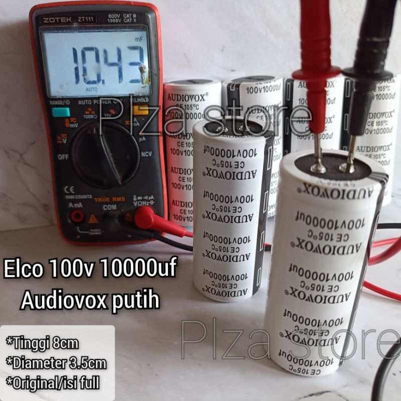 ELKO 100V 10000UF AUDIOVOX PUTIH ELCO 10.000UF 100V ORIGINAL BAGUS BERKUALITAS