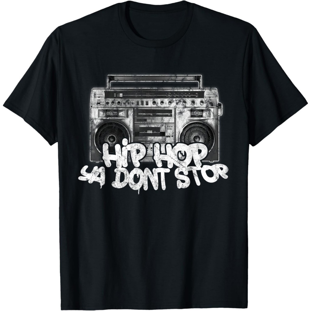 Hip Hop Ya Don't Stop - Kaos Boombox Jadul Tahun 80-an