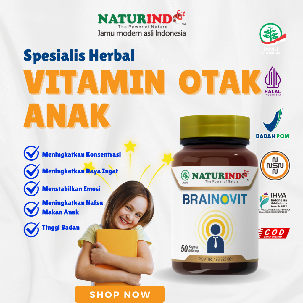Spesialis Vitamin Kecerdasan Otak Anak Cerdas Brainovit Meningkatkan Daya Ingat Vitamin Otak