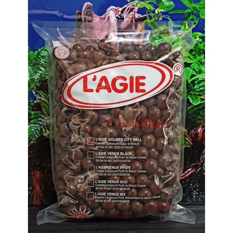 

L'AGIE COKELAT GOLDEN CITY CHOCO BALL 500GR & 1000GR