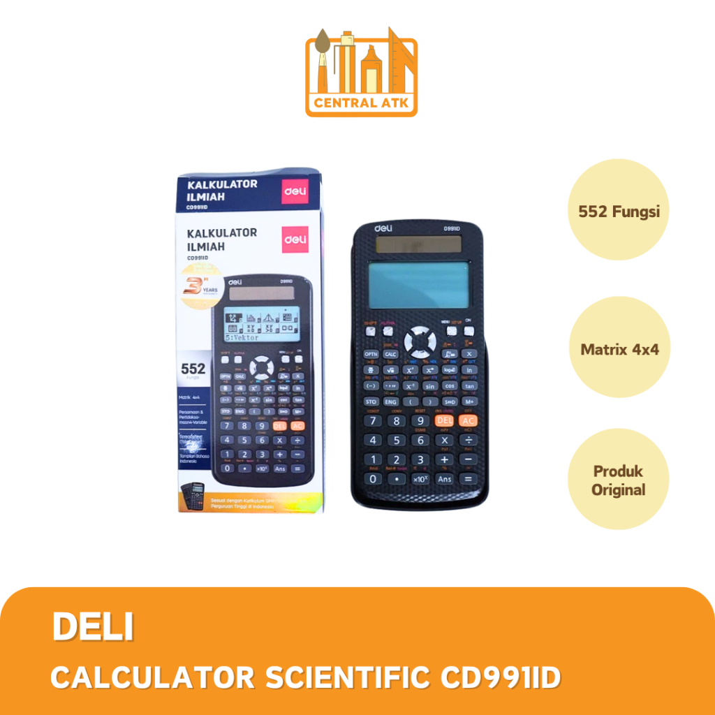 

DELI CALCULATOR | KALKULATOR SCIENTIFIC CD991ID BLACK