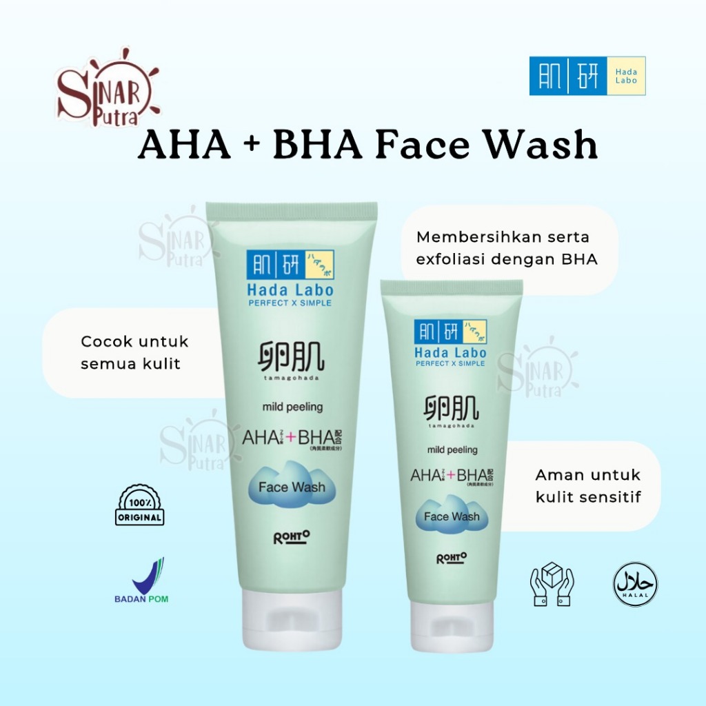 Hadalabo AHA + BHA Face Wash | Sabun Wajah