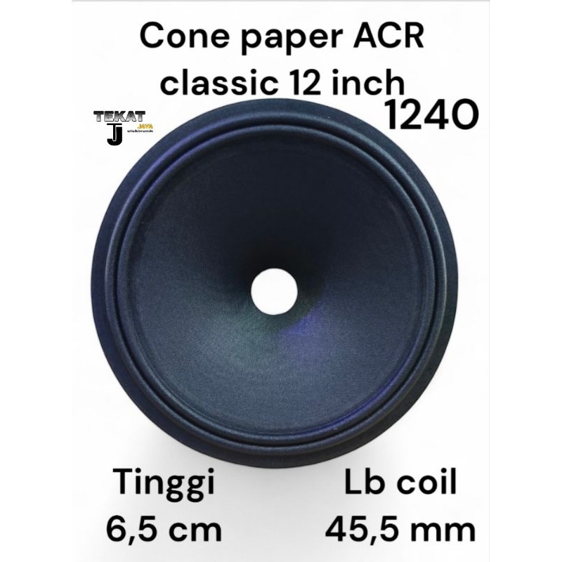 daun konus cone paper kertas membran speaker 12 inch  acr ACR classic 1240 lubang coil 45,5 mm
