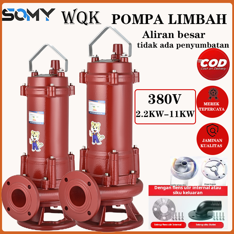 Somy Pompa Celup Air Kotor 2.2 KW-11KW Stainless Lumpur Mesin Pemotong Pompa Industri Pompa Pabrik