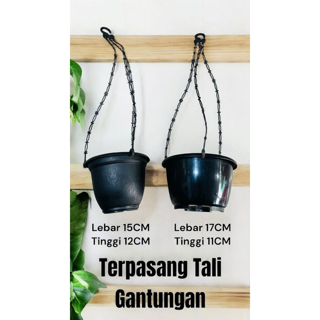 Pot Bunga Pot Gantung Hitam Pot Gantung Renda Putih Pot Bunga Gantung