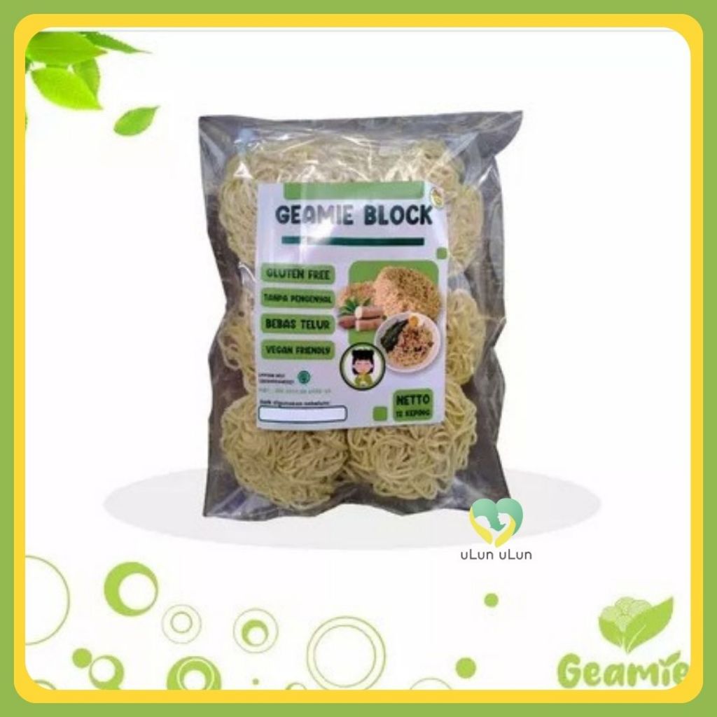 

Ulun Ulun Geamie Block Mie Tanpa Bumbu Gluten Free 12 keping
