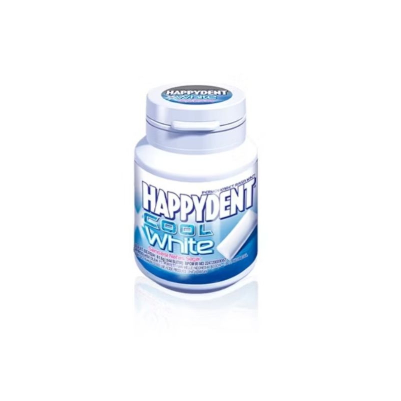 

Happydent Cool White 81,5 gram permen karet rasa mint