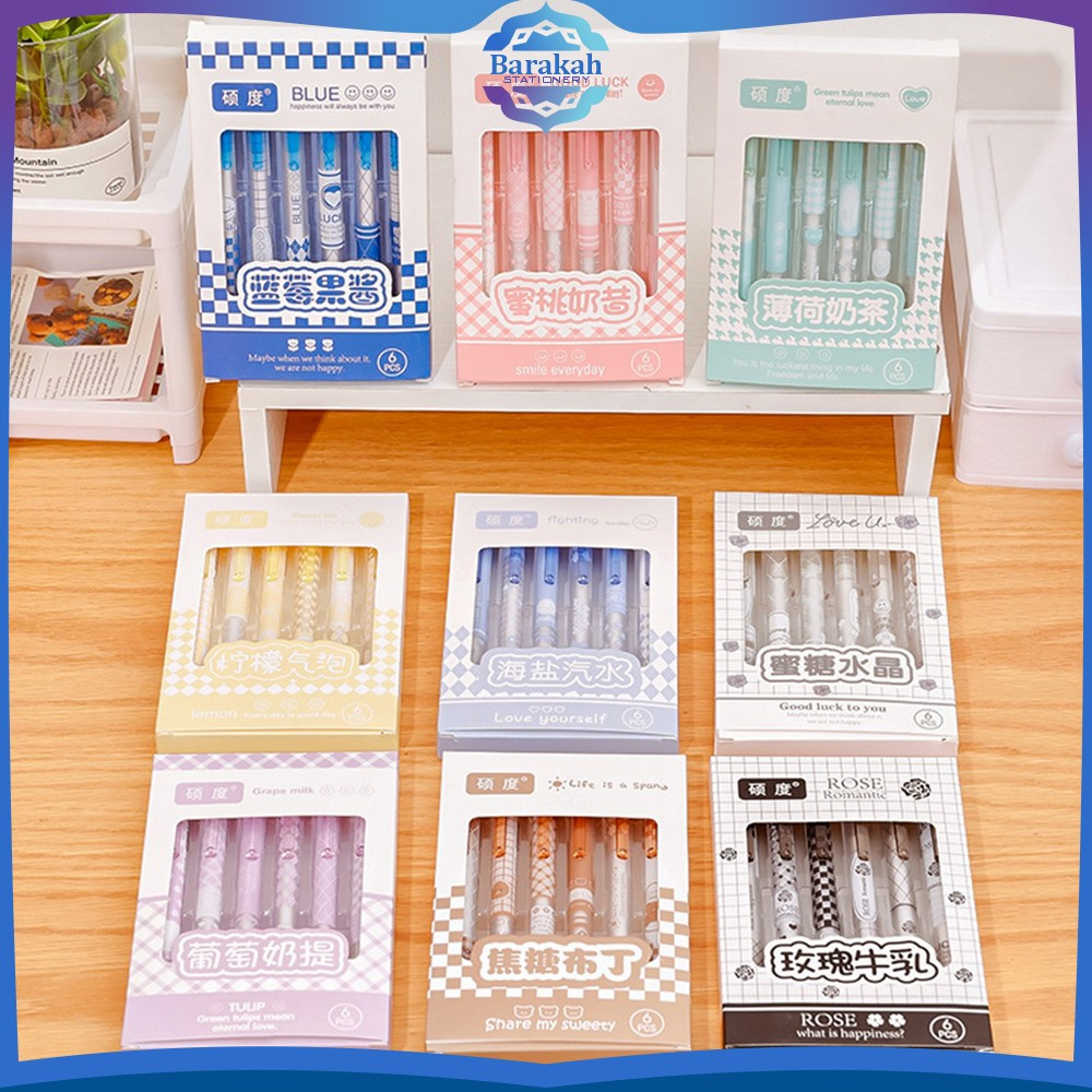 

Alat Tulis Pena ST Set 6IN1 Motif Bunga 0.5MM / Retractable Pen Karakter Set / Perlengkapan Anak Sekolah Pulpen Cetek Import Barakah Stationery A69