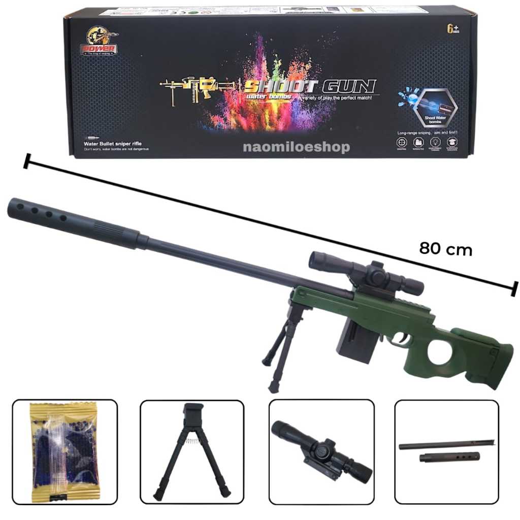 gregorius gun 80cm bubble shoot Mainan tembakan Gel Blaster  mainan Pistol Anak  peluru air jelly wa