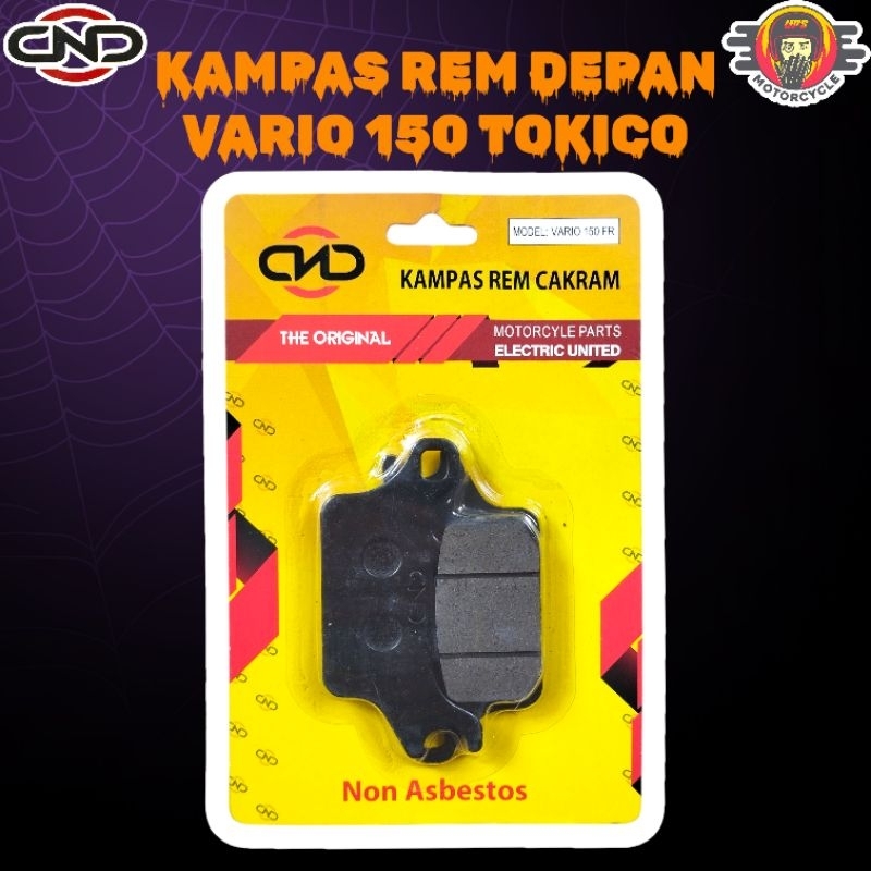 Diskpad Dispad Kampas Rem Cakram Depan Honda Vario 125 150 Genio Kaliper Tokico "DND"