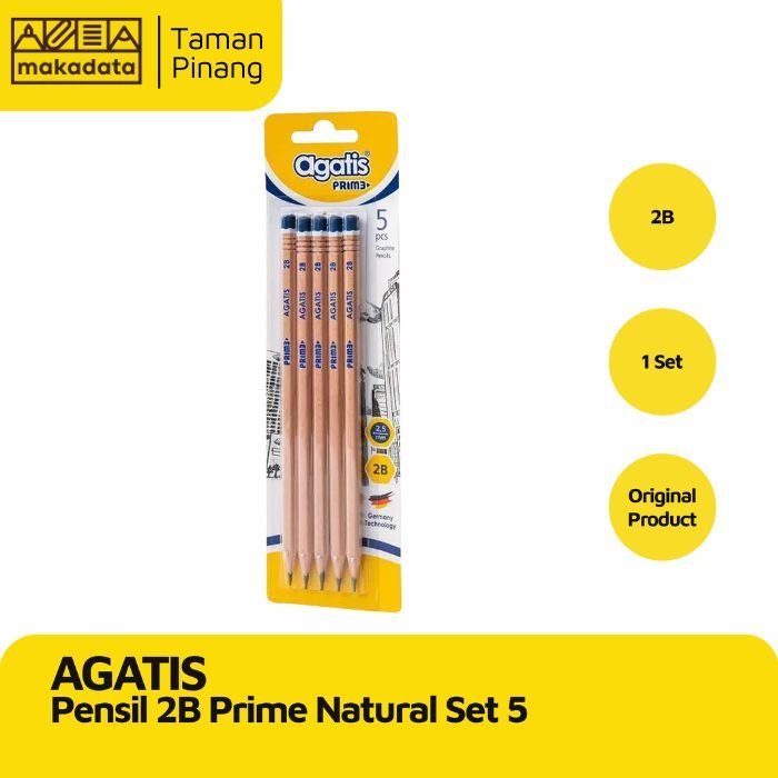 

AGATIS PENCIL / PENSIL 2B PRIME NATURAL AGATIS SET 5 (1 SET)