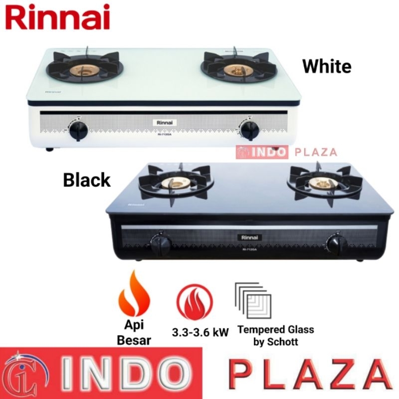KOMPOR GAS 2 TUNGKU RINNAI RI-712GA / KOMPOR RINNAI 2 TUNGKU