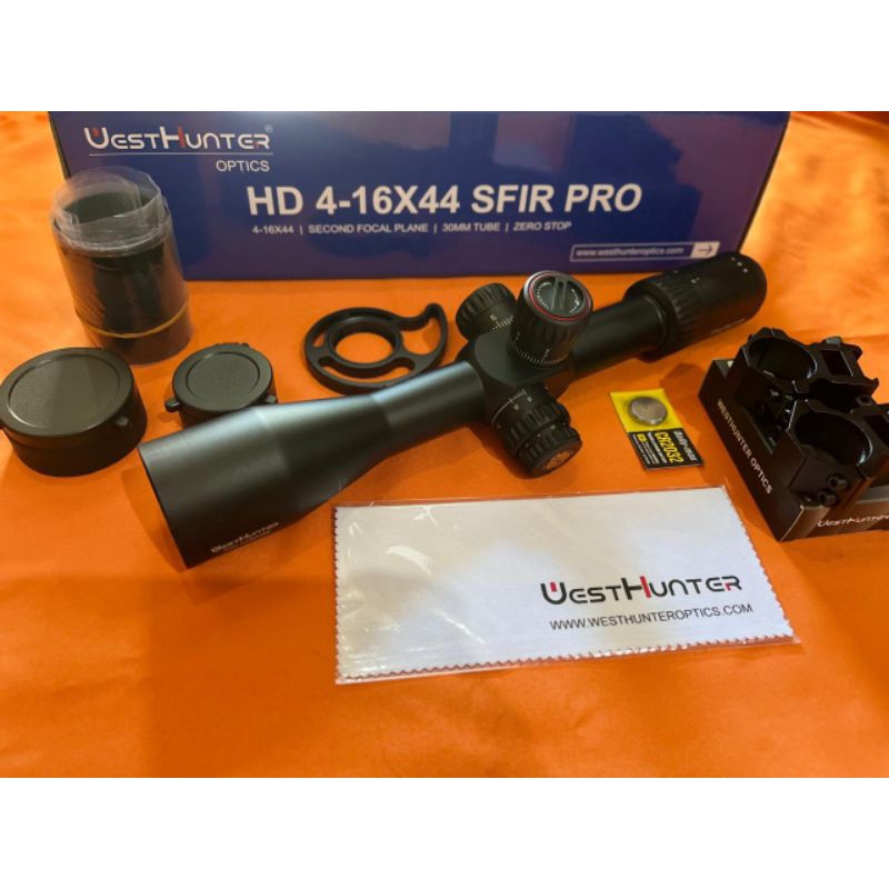 TELESKOP WESTHUNTER HD 4-16X44 SFIR PRO ZERO STOP NYALA TITIK