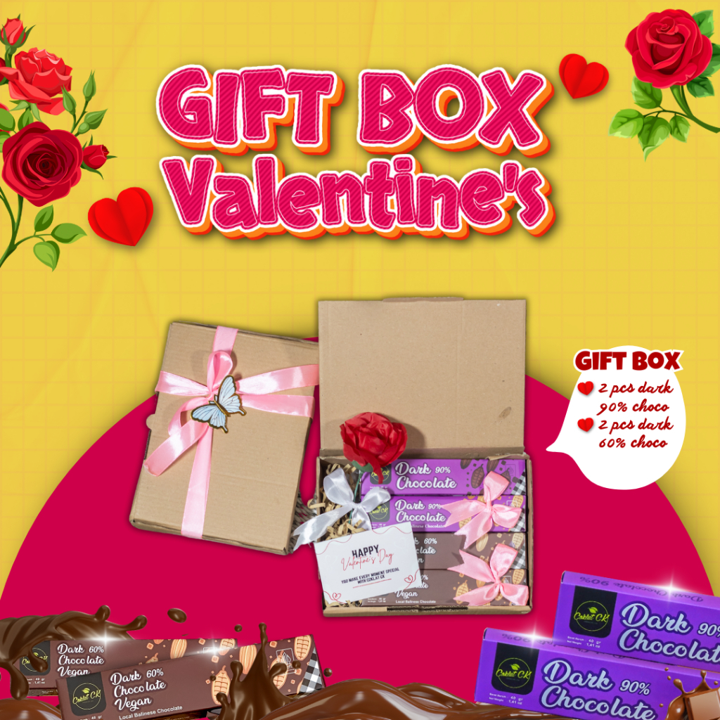 

Dark Chocolate Gift Box Valentine's Day Hadiah Romantis Hari Valentine untuk Pacar