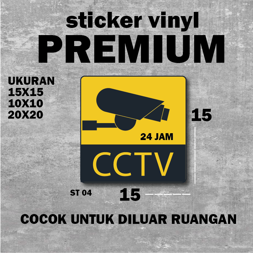

PDFtek - Stiker Vynil PREMIUM Pengawasan CCTV 24 jam