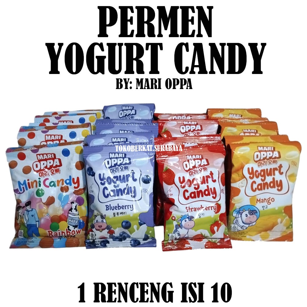 

PERMEN MARI OPPA MILKY CANDY / YOGURT CANDY RENCENG ISI 10