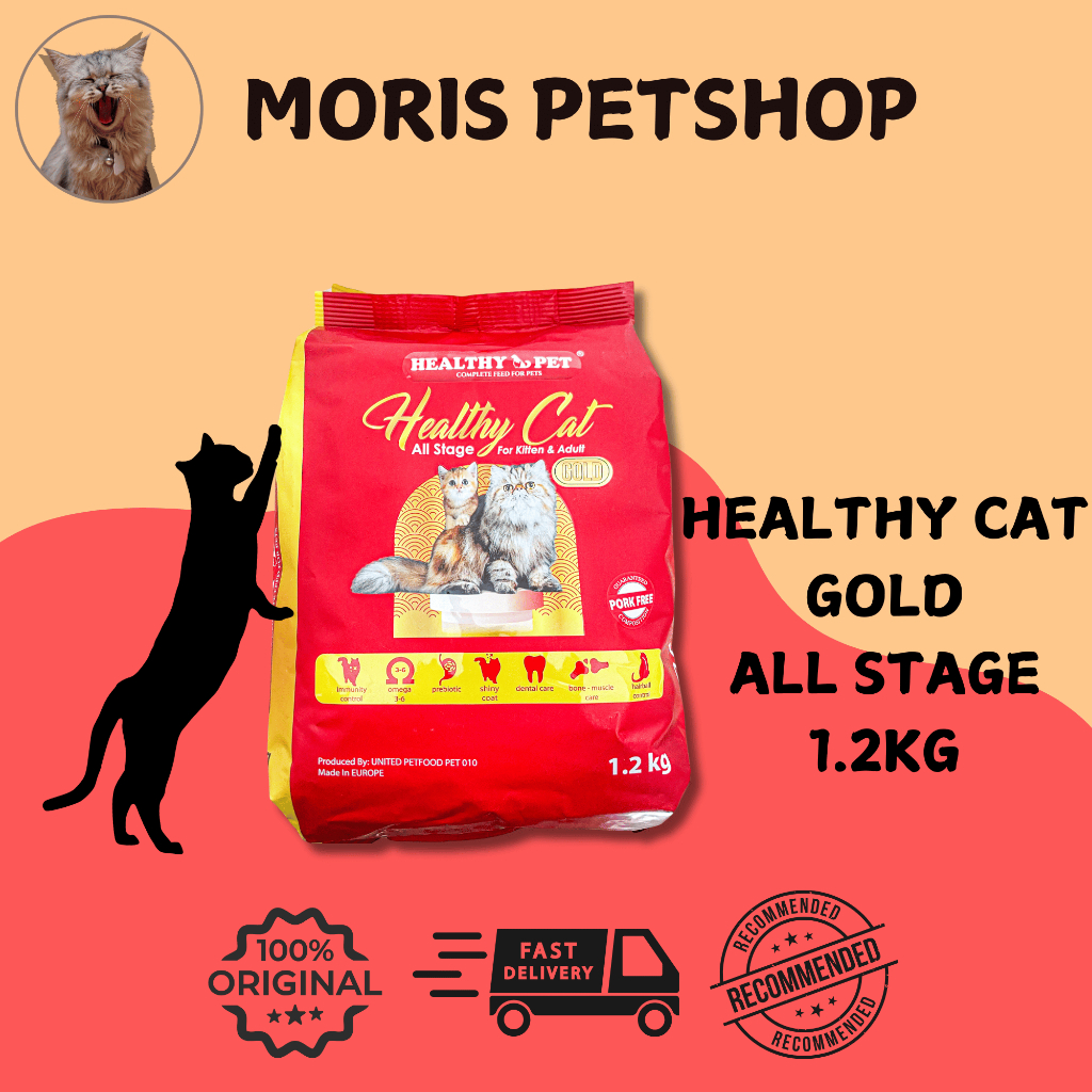 Healthy Cat Gold Kemasan Fresh Pack Premium 1.2KG - Makanan Kucing Healthy Cat Gold - Dry Food Cat