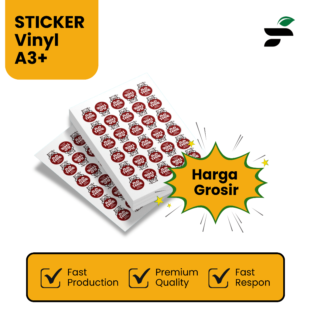 

Buzz Adv - Cetak Stiker A3 / Cetak Stiker Label / Cetak Stiker Vinyl A3+ / Sticker Garansi / Sticker Kertas / Bahan Antiair / Doff / Matt