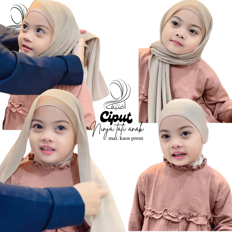 Adeefa CIPUT NINJA TALI ANAK perempuan cewek bahan kaos premium tali belakang ani budeg adem