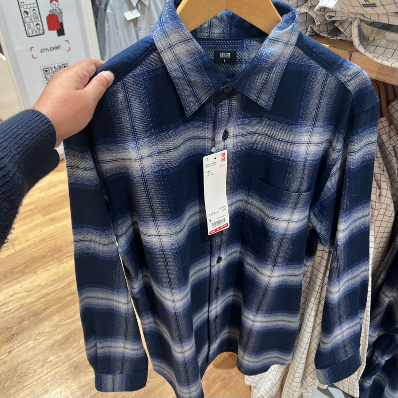 SALE!!! UNIQLO Kemeja Flannel Pria MEN Jastip jastip