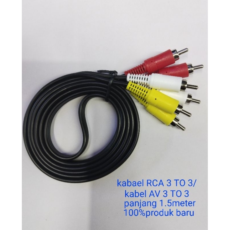 KABEL RCA 3to3 RCA KABEL AV RCA TO 3to3 RCA PANJANG 1,5METER