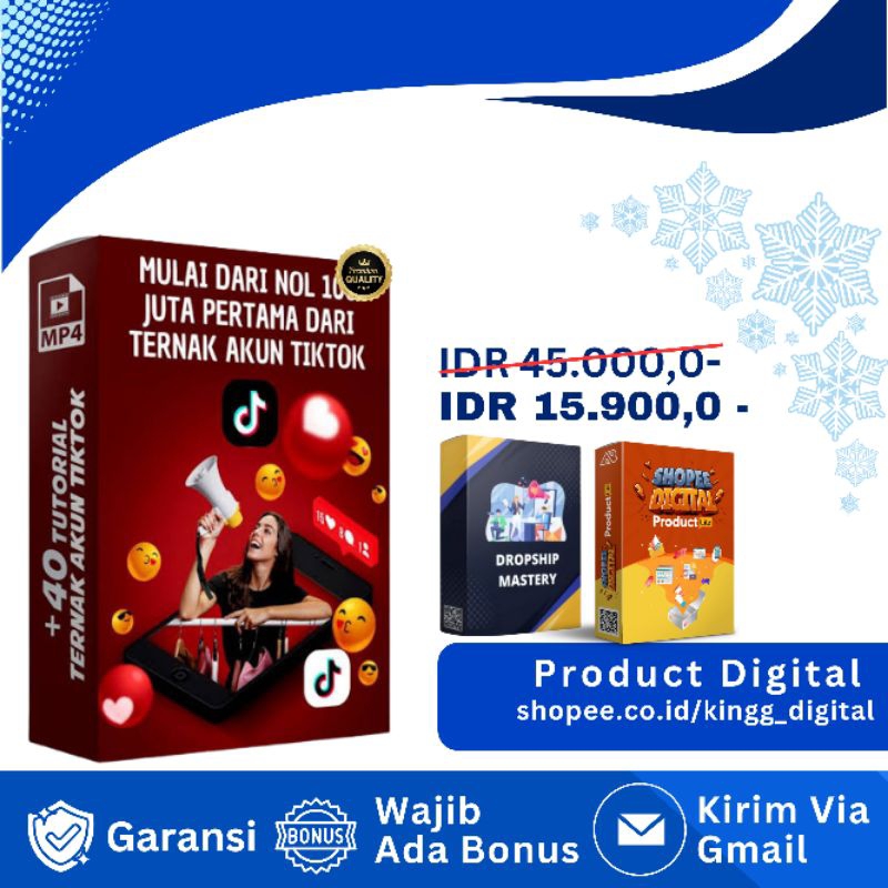 E-Course 100 Juta Pertama Dari Ternak Akun Tiktok | Bonus Ekslusif