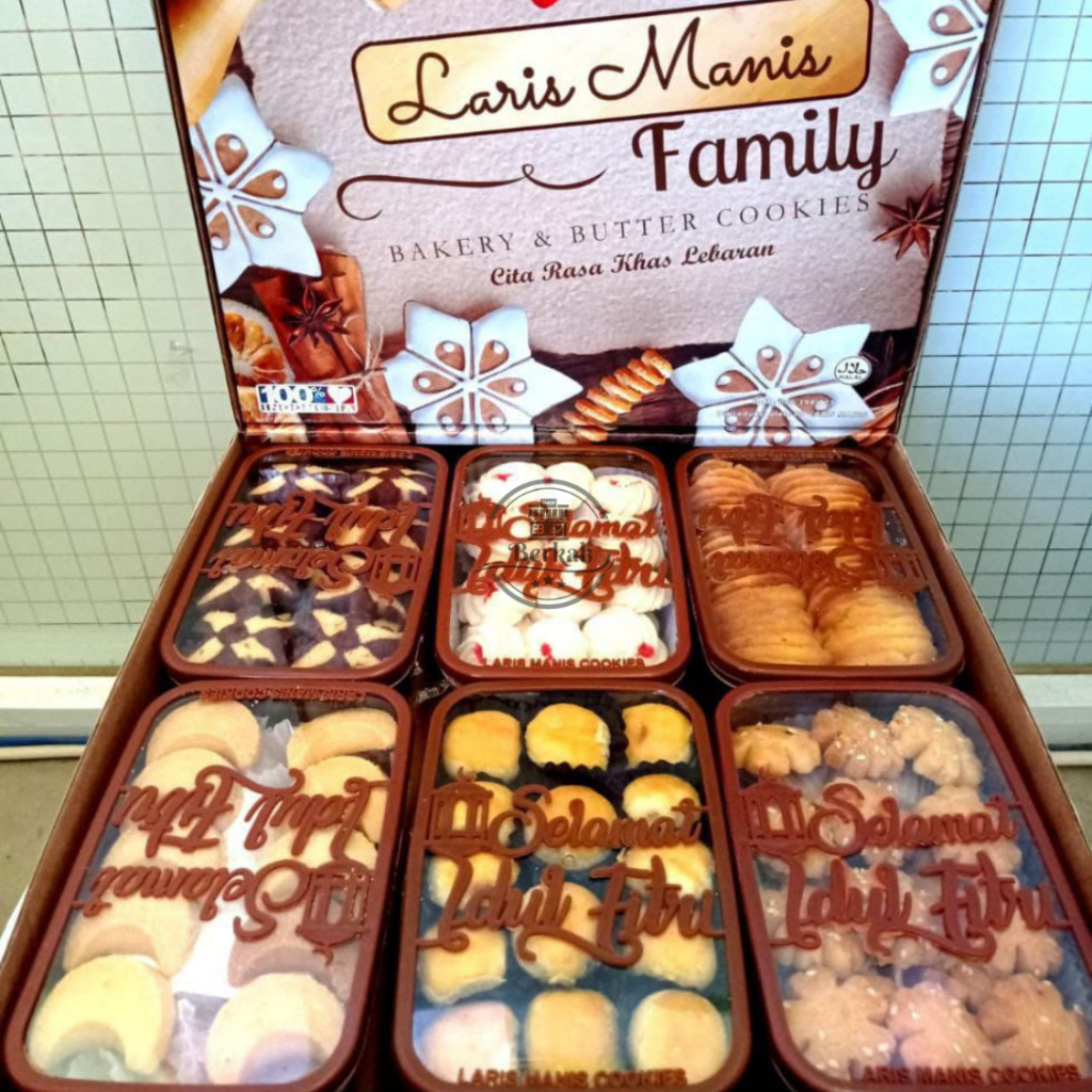 

Laris Manis Family - Paket Hadiah & Hampers Kue - Perpaket Isi 6 Toples - BPOM HALAL