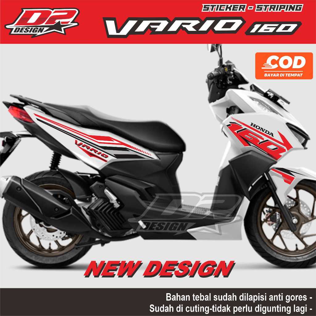 Stiker striping Vario 160 Filipin putih