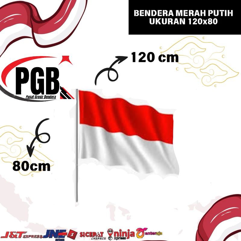 BENDERA MERAH PUTIH UKURAN (120 x 80 )