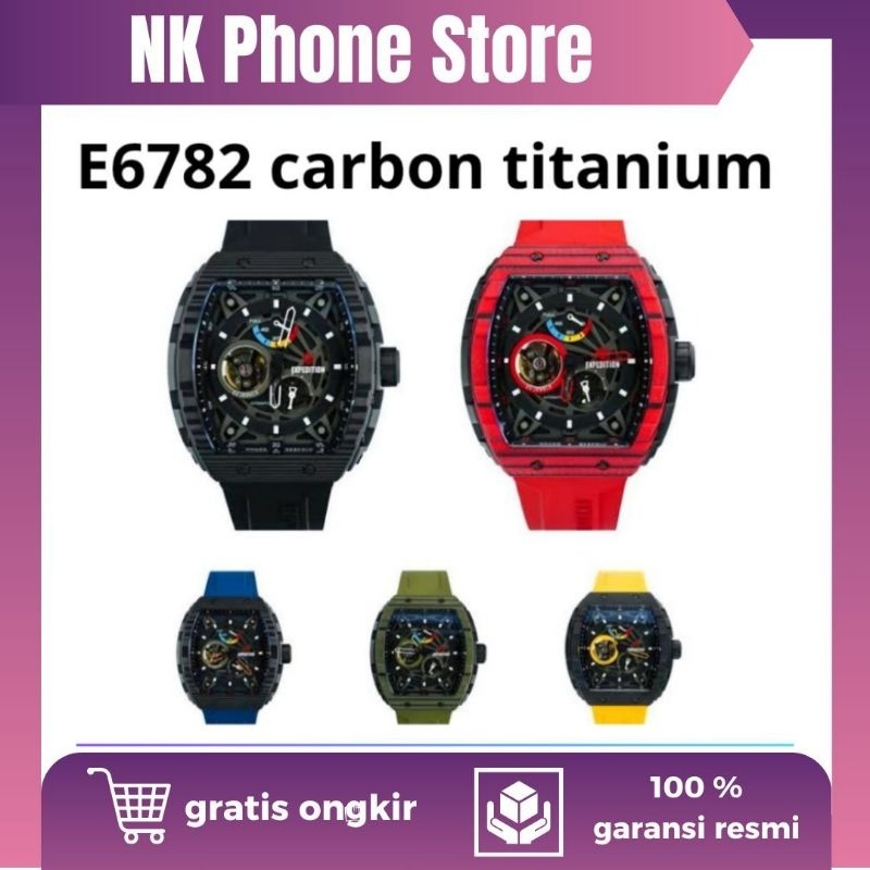 jam tangan E6782 Carbon Titanium Bekas